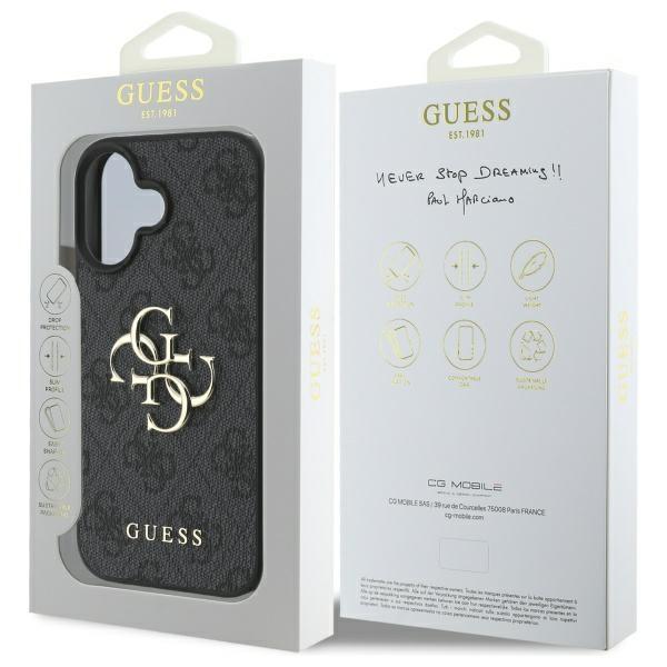 Guess Guhcp16M4Gmggr Iphone 16 Plus 6.7 Czarny/Black Hardcase 4G Duże Logo