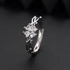 Four-leaf Clover Ring Women's Ins Niche Zircon Ring Light Luxury Versatile Index Finger Ring