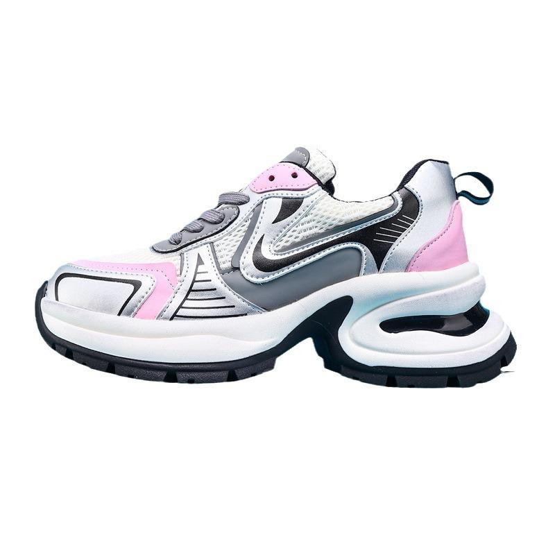 Europe and the United States casual versatile sports women's shoes heightened platform dad shoes breathable shock absorption