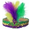Stage Performance Feather Headband Colorful Feather Headdress Feather Headpiece  Carnival Events