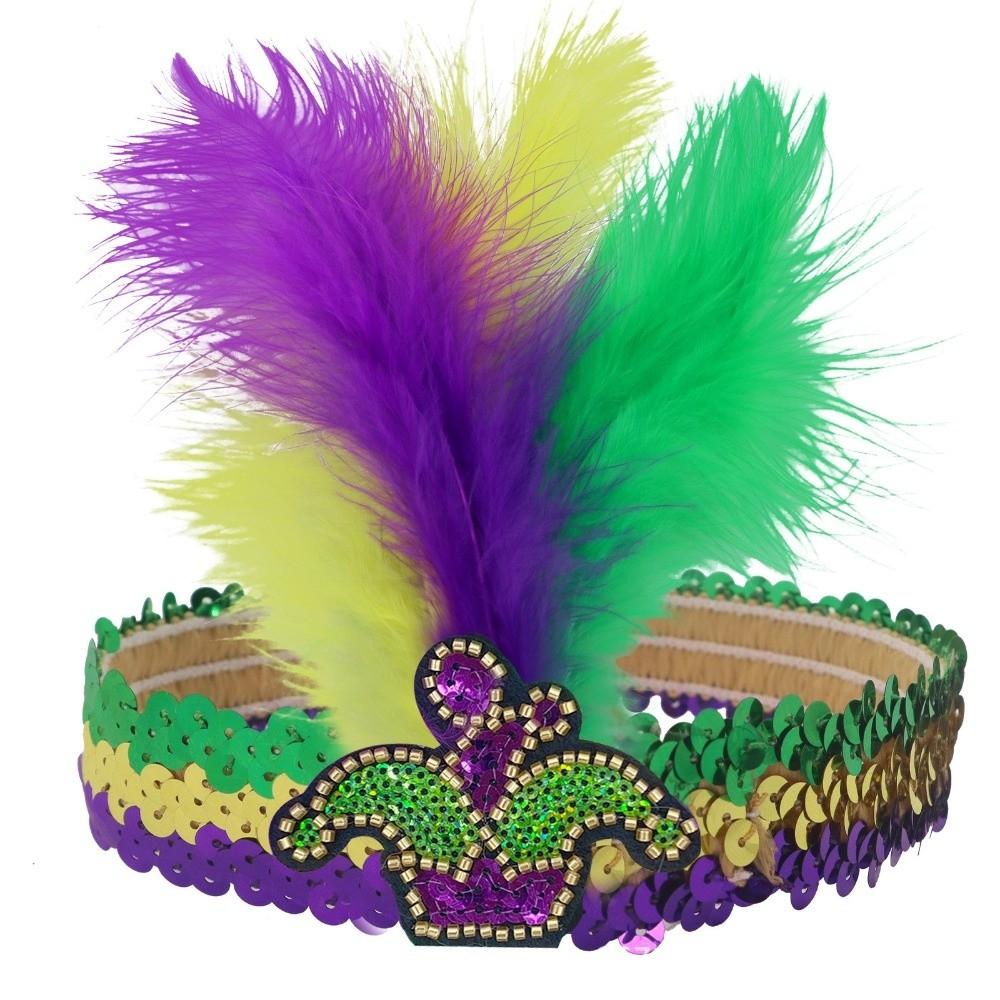 Stage Performance Feather Headband Colorful Feather Headdress Feather Headpiece Carnival Events