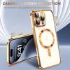 Luxury Wireless Charging Transparent Magsafe Case For iPhone 16 15 14 13 12 11 Pro Max X XR XS 7 8 Plus SE 2024 Mini Soft Case