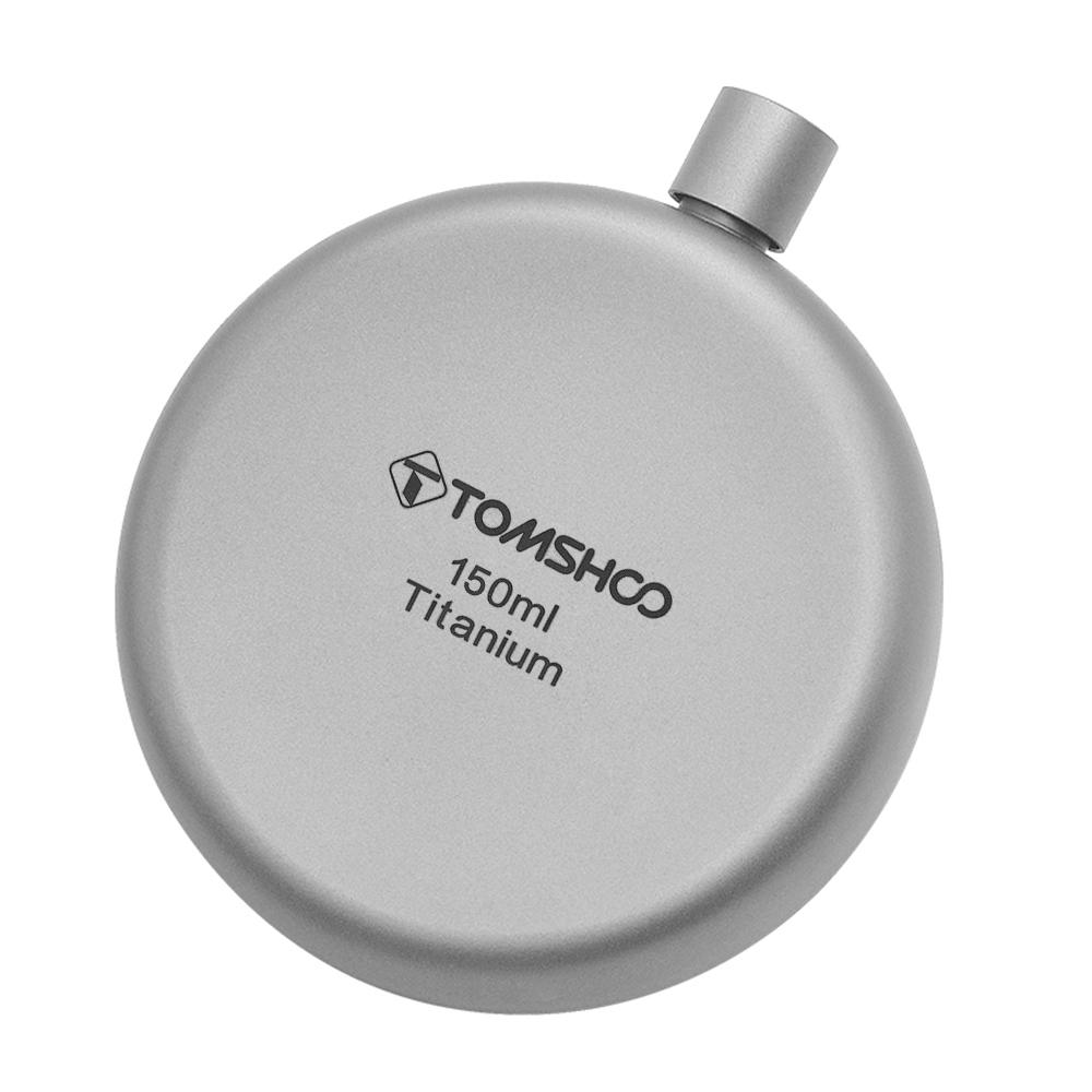 150ml 180ml Titanium Flask Alcohol Whisky Wine Flask with Refill Funnel for Outdoor Camping Backpacking Travel Picnic