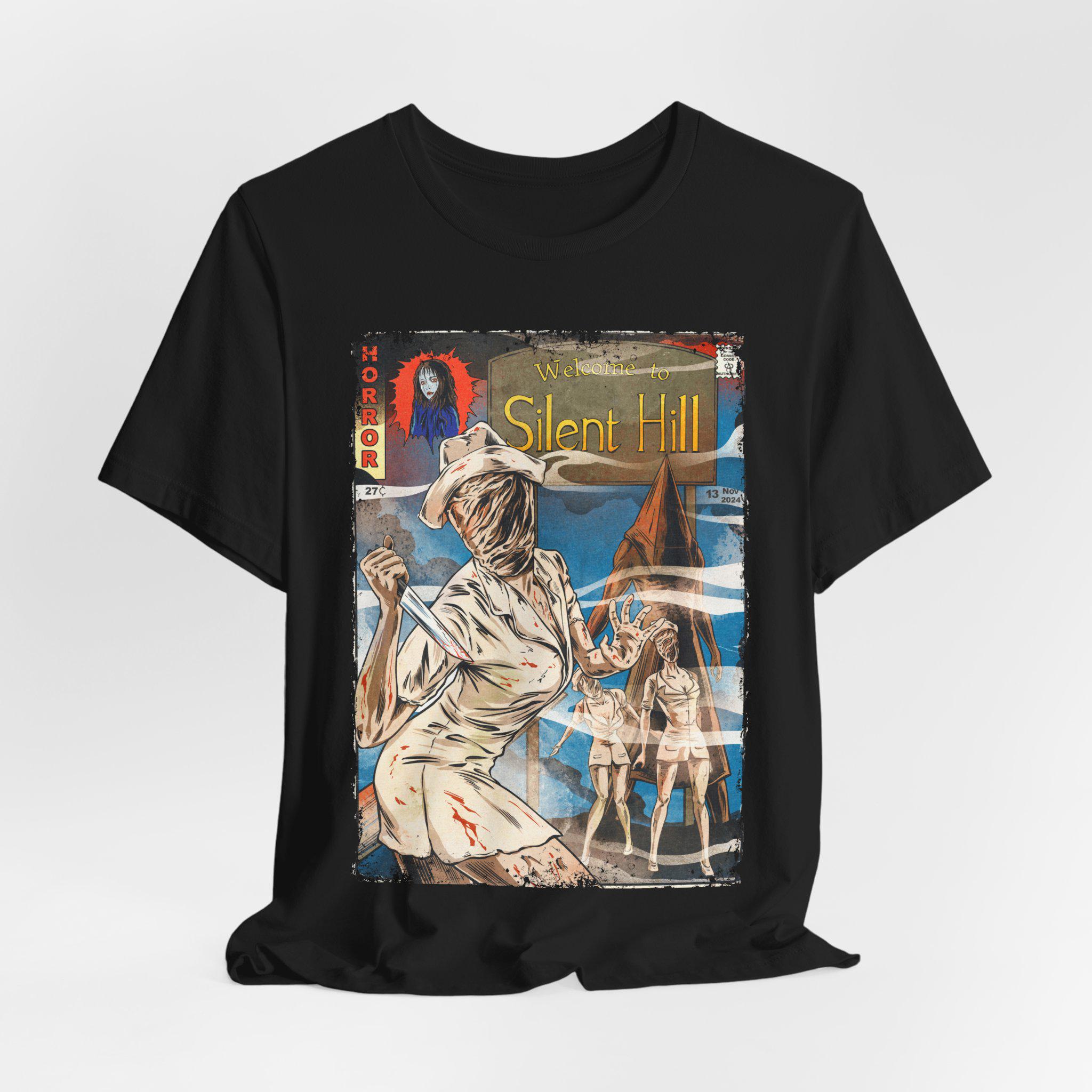 The Elegant Silent Hill Movie T-shirt: A Retro Horror Movie Printed Pattern T-shirt for Fashionable Outfits XXXXL
