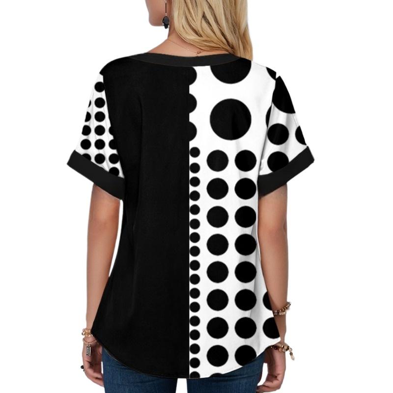 IHUASU Letnia Drukowana Koszulka Damska Luźna