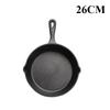 10/14/16/20/26CM Cast Iron Skillet Non-stick Skillet Kitchen Fry Pot Omelette Pancake Pan Mini Thick Flat Pan Kitchen Cookware