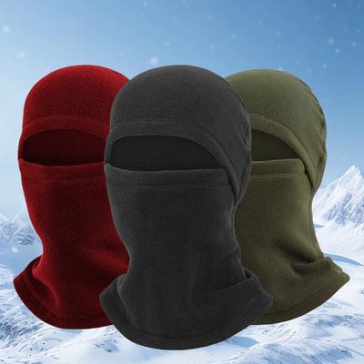 2024 New Winter Polar Coral Hat Fleece Balaclava Men Face Warmer Beanies Thermal Head Cover Tactical Military Sports Scarf Caps