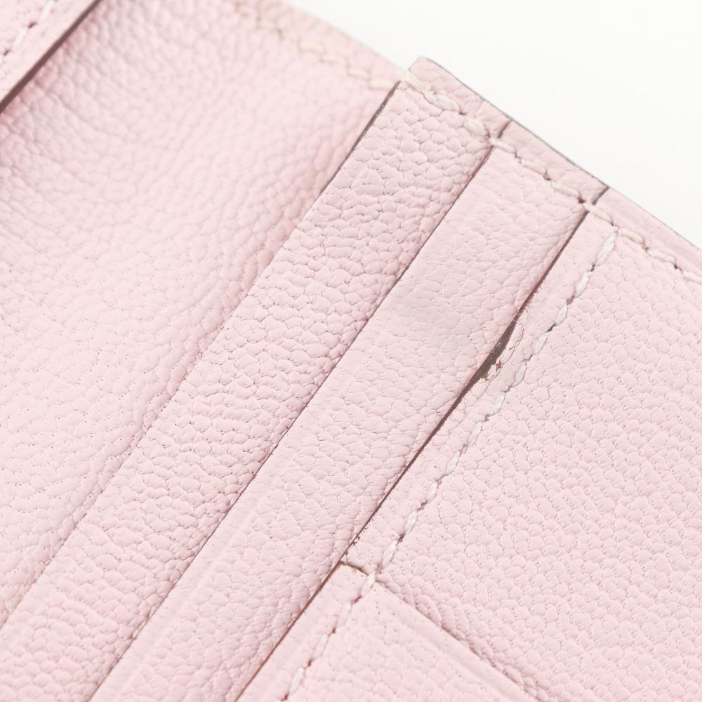 HERMES Beance fleet Purse pink leather Women Used