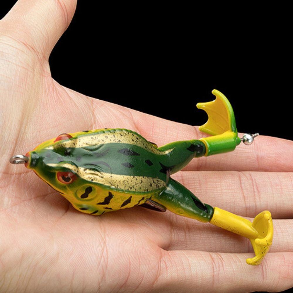 Soft Treble Hook Soft Fishing Lures Spinner Sinking Artificial Bass Bait Rubber Frog Lure  Fishing