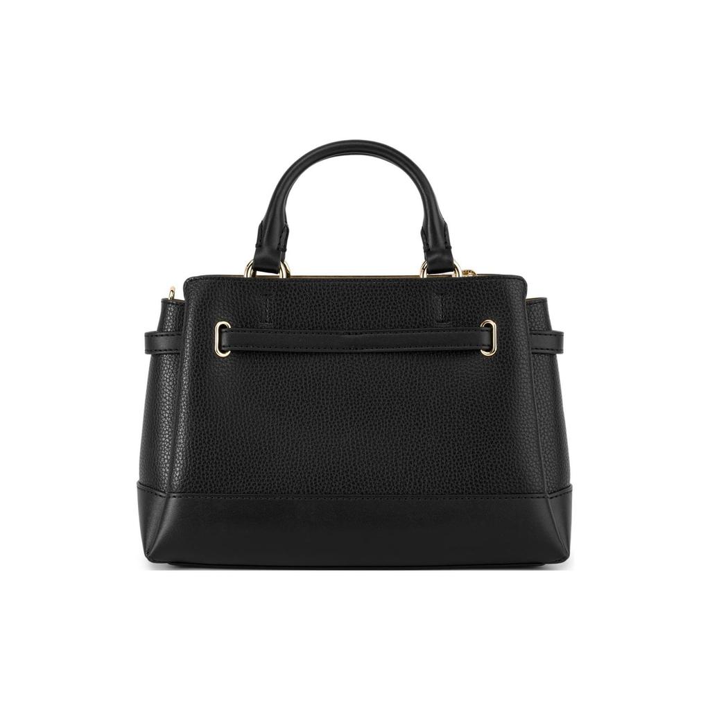 Michael Kors Mk Reed Classic Solid Color Portable Commuter Leather And Synthetic Leather Handbag Women Handbag Black 35S3G6RS1T-001