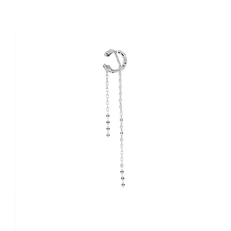 2024 Trendy Winter Double Layer Cable Chain Ear Cuff for Women - No Piercing Required, Korean Cool Style.
