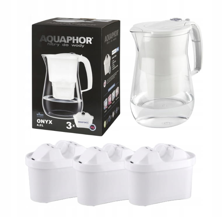 Water filter jug 42l 3 cartridges Mg Vintage white