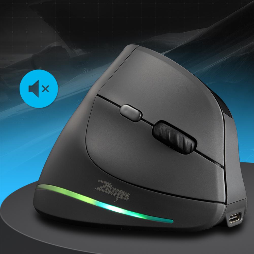 Wireless Bluetooth-Compatible Mouse Tri-Mode BT+2.4GHz+Wired Wireless Vertical Ergonomic Optical Mouse for PC Laptop Windows