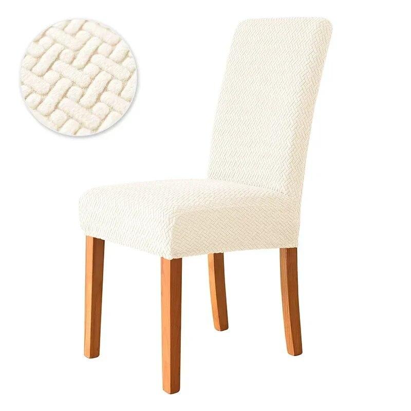 Elastic Dining Room Chair Cover Stretch Jacquard Universal Size Chairs Slipcovers for Dining Kitchen Wedding Banquet Removable