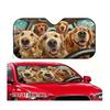 Impression Chien Mignon Film Aluminium Universel Isolation Thermique Pare-soleil Avant de Voiture Pare-soleil Film Aluminium Fenêtre Avant de Voiture