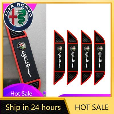 Adesivos de Carro Para Alfa Romeo 4 Peças Tira Anti-colisão para Porta de Carro Protetor de Borda Para Alfa Romeo 147 156 159 166 Mito Porsche Cayenn