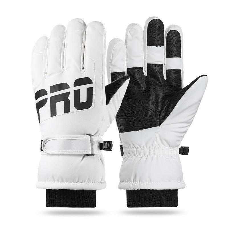 Men's and Women's Winter Ski Gloves: Cold-Proof, Anti-Freeze, Touch Screen Compatible, Thick Velvet Lining, Warm for Cycling and Electric Vehicles