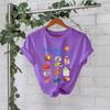 New Women's Round-neck Loose Short-sleeved Casual Pure Cotton T-shirt