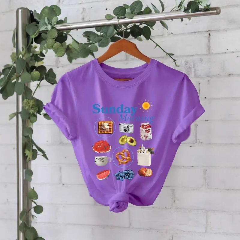 New Women's Round-neck Loose Short-sleeved Casual Pure Cotton T-shirt