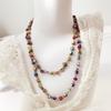 Bohemian Vacation Style Purple Brown Shell Necklace Beach Resort Statement Jewelry for Women