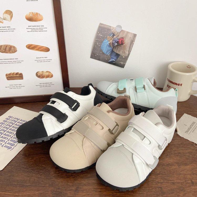 Ugly Cute Velcro Board Shoes Women's Moral Training Autumn Explosion Niche Ballet Puffs Sports Leather White Shoes