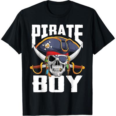 Rodinné pirátské tričko s lebkou a vlajkou Jolly Roger