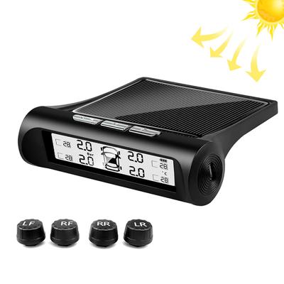 Solarbetriebener TPMS Auto-Reifendruck-Warnmonitor Auto-Sicherheitssystem Reifendruck-Temperatur-Warnung Mit 4 externen Sensoren