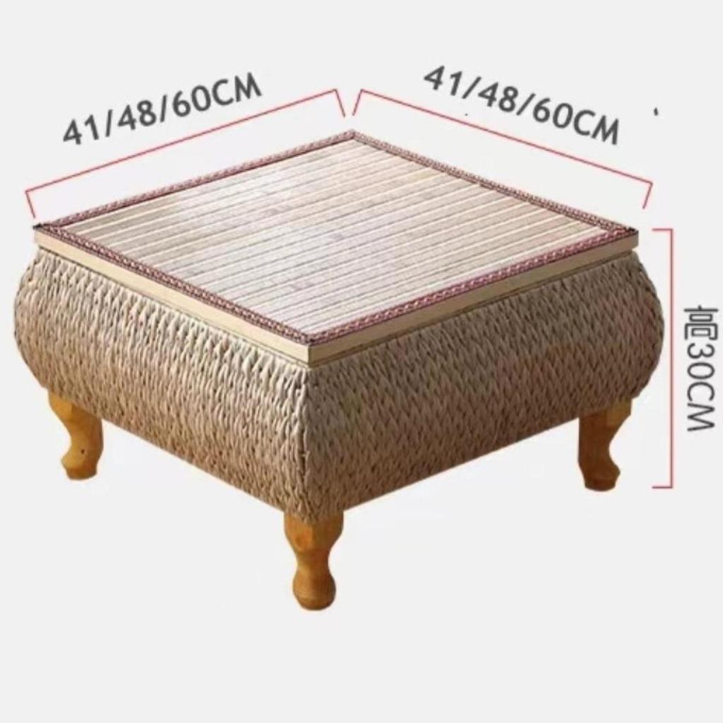 Rattan Coffee Table Japanese Floor Modern Decoration Vintage Design End Tatami Tea