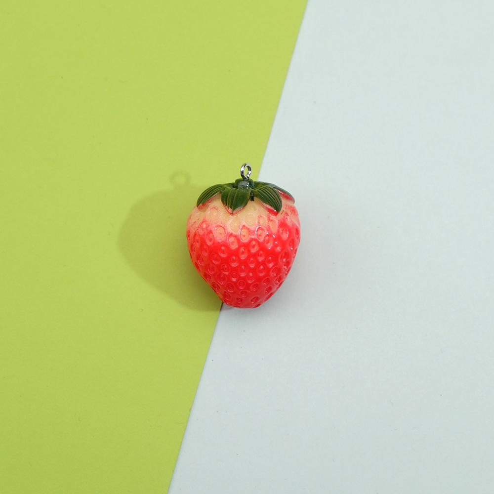 Creative Resin Strawberry Stud Earrings - Cute 3D Fruit Pendant Jewelry Accessories