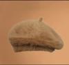 Beanie Hat For Women Autumn Winter Rabbit Fur Beret Sun Protection Stylish Knit