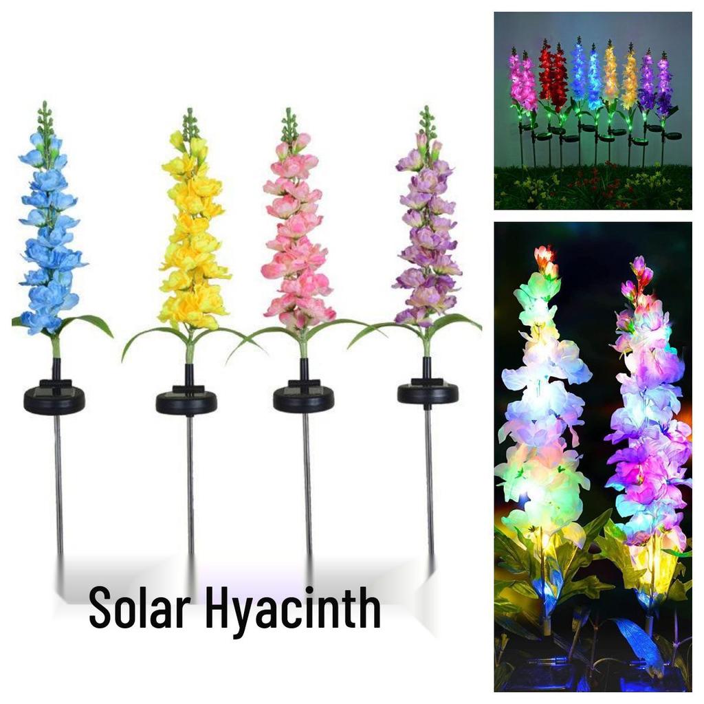 Solar Hyacinth Violet Outdoor Waterproof Flower String Lights