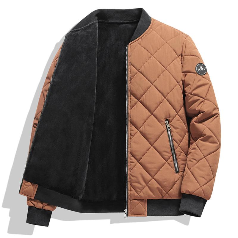 2026 Men's Large Winter Down Jacket - Velvet-Lined, Thickened Baseball Style with Stand Collar