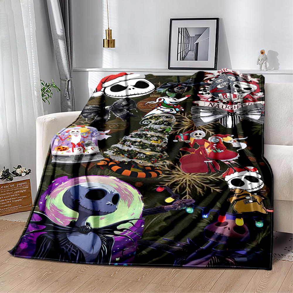 Christmas Nightmare Blanket Comfortable Suitable for Chair Couch Office Chair for All Seasons Modern Style Gift for Travel Home Birthdays