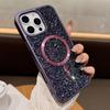 Glitter Sparkling Rhinestones Diamond For Magsafe Case For 17 16 Pro Max 15 14 13 12 11 Magnetic Wireless Charge Cover