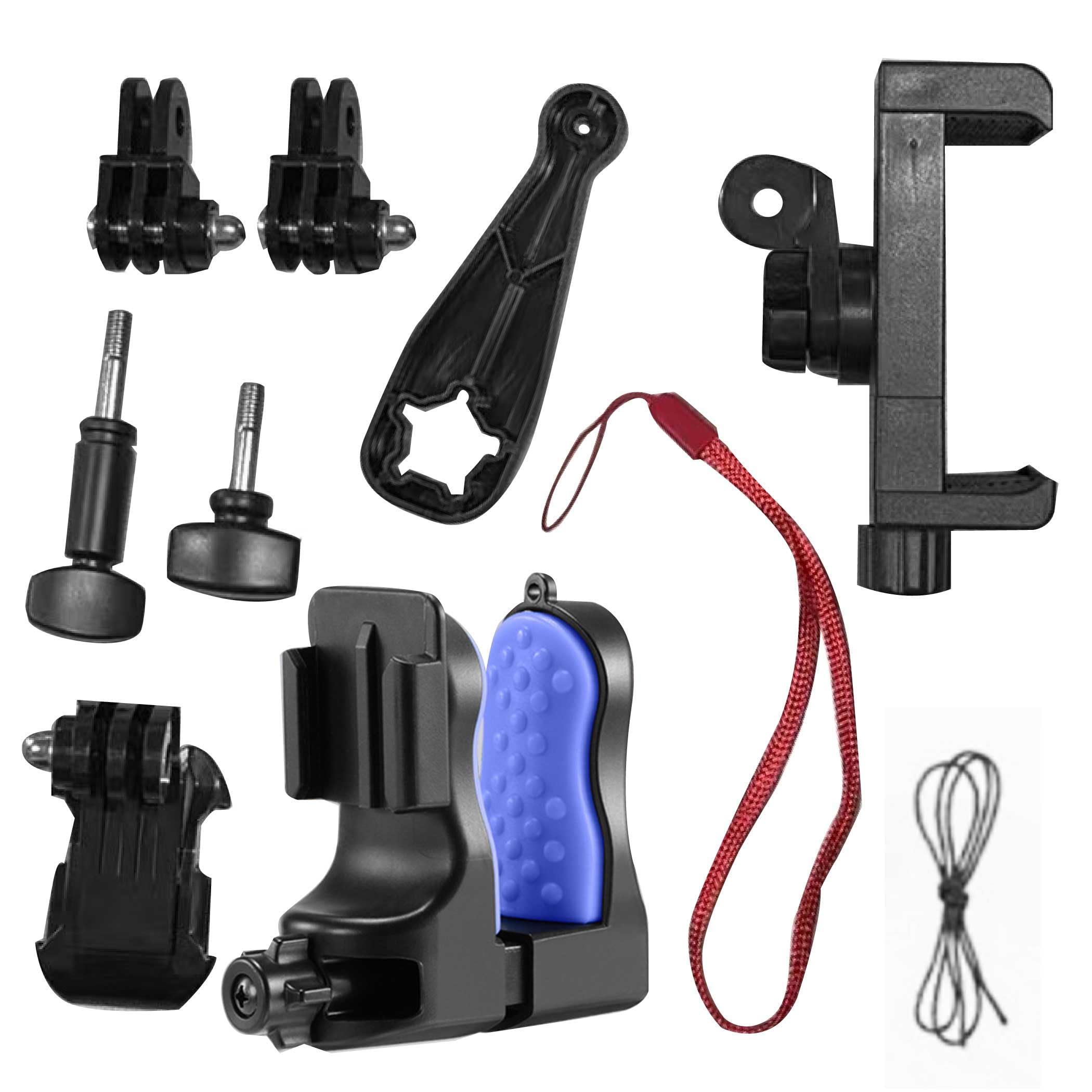 

HAMILO Helmet Mount for Action Chin Smartphone Holder Included Cameras, Mount,