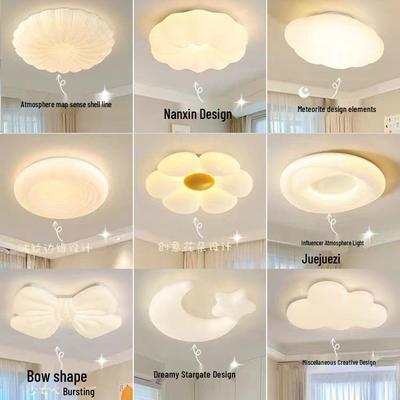 Warm Romantic Solid Wood Flower Ceiling Light for Children's or Master Bedroom