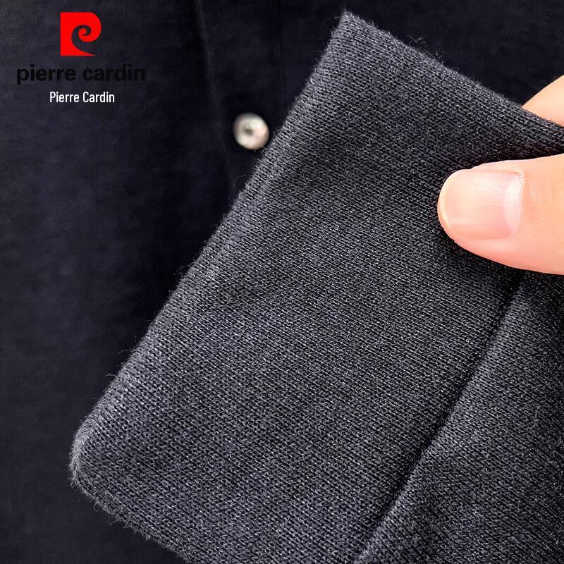 Pierre Cardin Men's Long-Sleeve Cashmere Silk Blend Polo Shirt