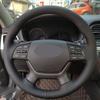 DIY Hand Sewing Car Steering Wheel Cover Wrap For Hyundai Genesis 2015 2016
