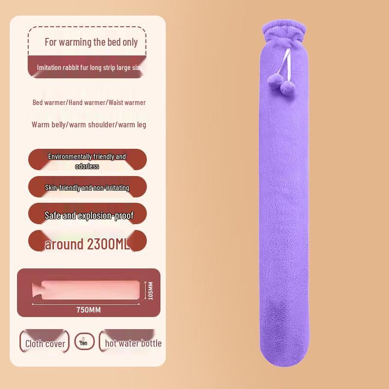 Fumaide Extra-Long Faux Rabbit Fur Hot Water Bottle