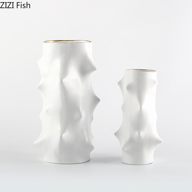Creative Spike Decorative Vase Plant Pots Table Decoration Flower Arrangement Abstract Crafts Floral Vases Room Aesthetic Decor