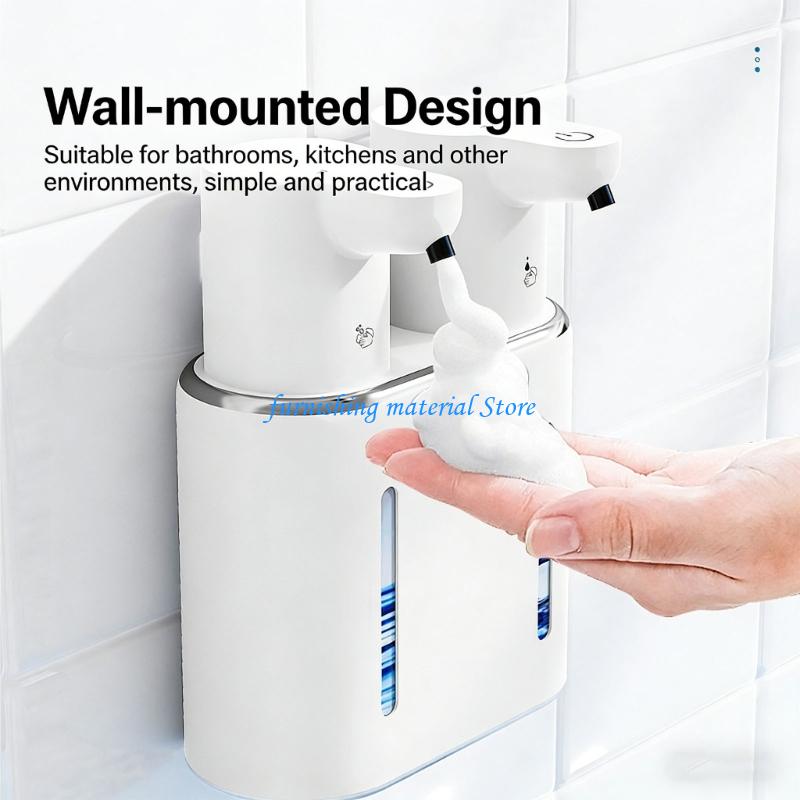 Y5GD Clean Motion Detecting Soap Dispenser Two 400ml Bottles Slip Resistant Base Perfect For Kitchen And Bathroom