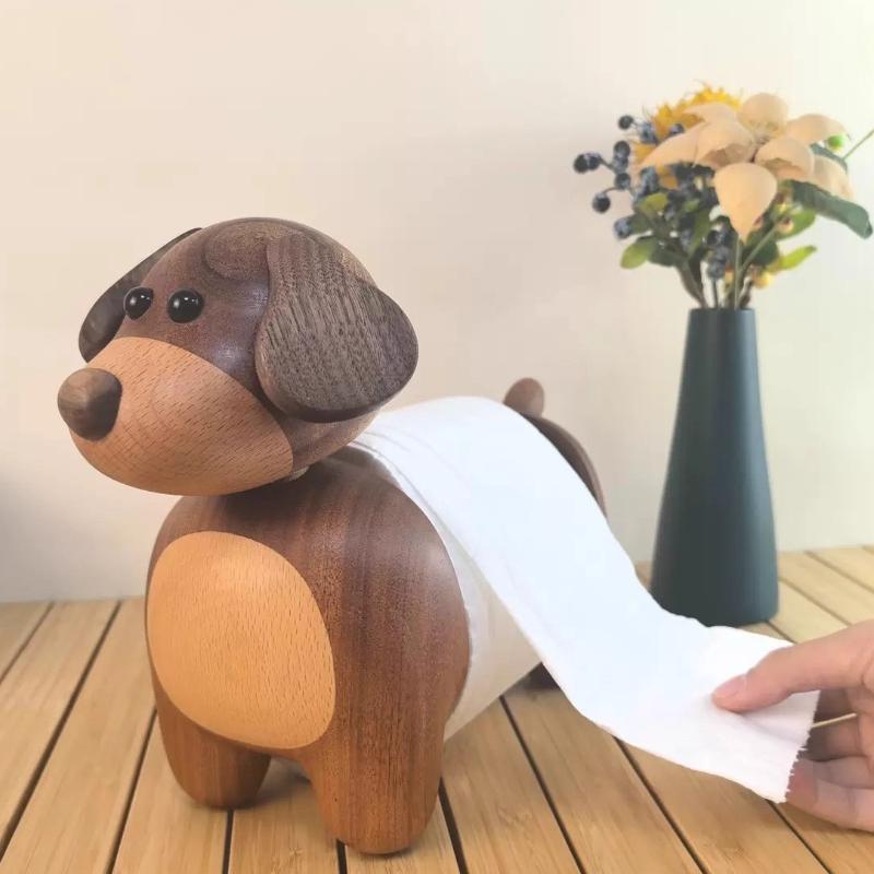 Hund Klopapierhalter Moderne Schlichtheit Papierhandtuchhalter Niedlicher Toilettenpapierhalter für Badezimmer Papiere Handtuchständer für Zimmer