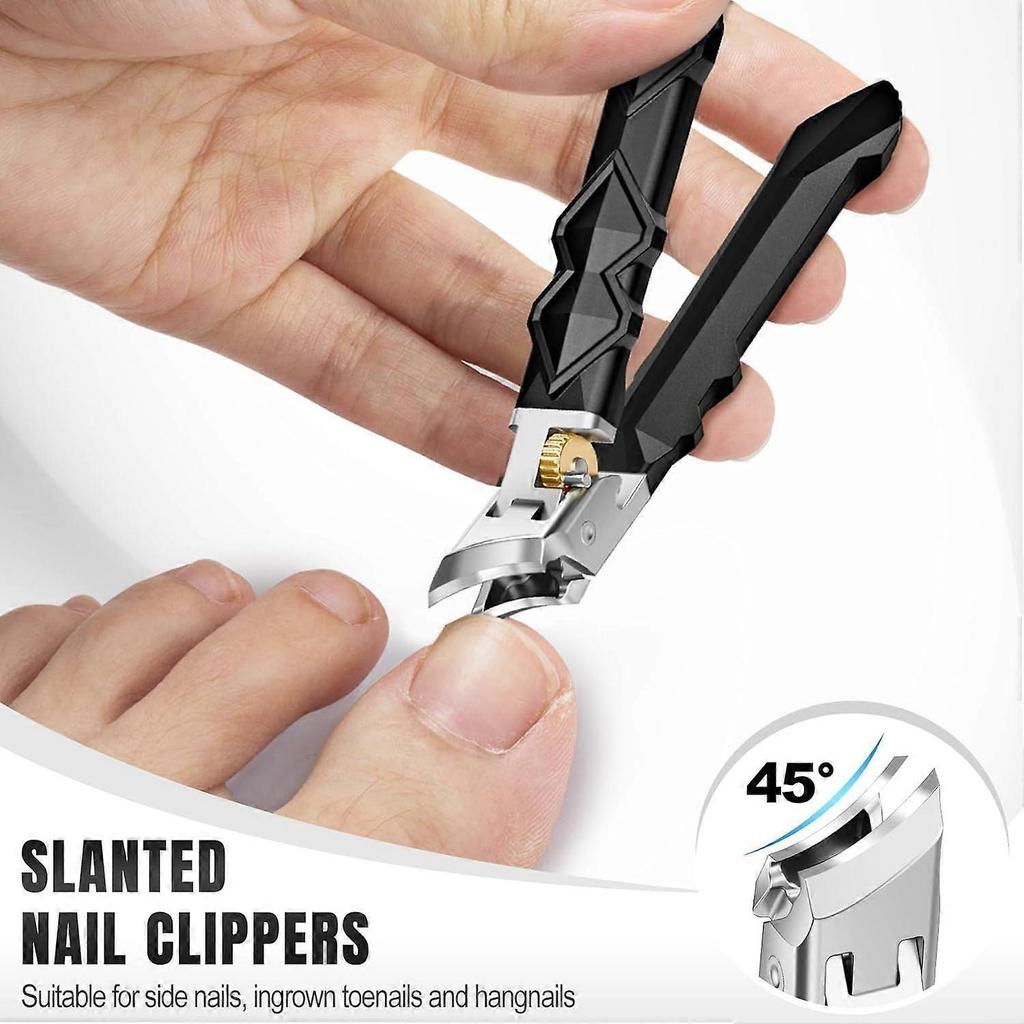 Toenail Clippers for Thick Toenails, Nail Clippers for Men with Wide Jaw Opening, Heavy Duty Ingrown Toe Nail Clippers with Long Handle for Seniors,