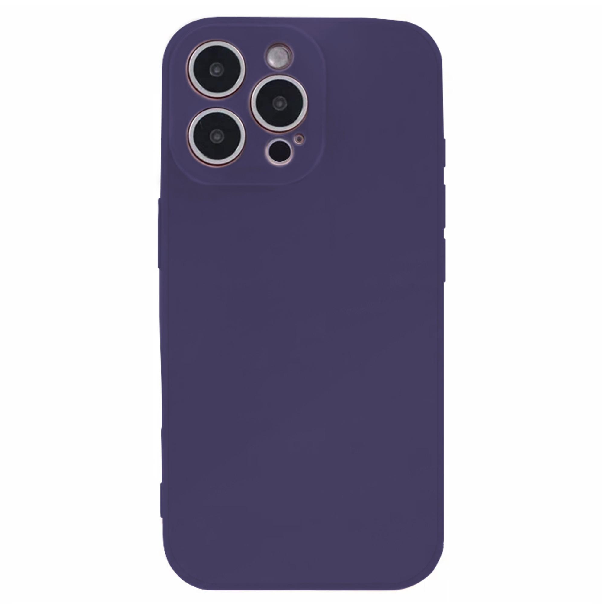 

KALEBOL KLB-TPU003 For iPhone 14 Pro Case Anti-Scratch Solid Color TPU Phone Cover Dark Purple