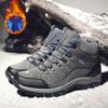 New Men's Winter Boots Warm Plush Snow Boots Outdoor Non-Slip Couple Hiking Boots High-Top Waterproof Sneakers Men's Ankle Boots