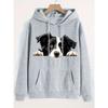 Unisex  2025 Autumn and Winter Women's Border Collie Puppy Pattern Hoodie Hooded Sweatshirt Four Seasons Casual Pullover Daily and Pet