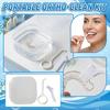 Portable Denture Cleaning Case with Brush and Tool Kit Compact Dental Retainer Storage Box for Daily Oral Hygiene and Denture Care