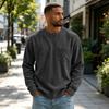 Men's Corduroy Long Sleeve Crewneck Top, Casual Athletic T-Shirt for Everyday Wear