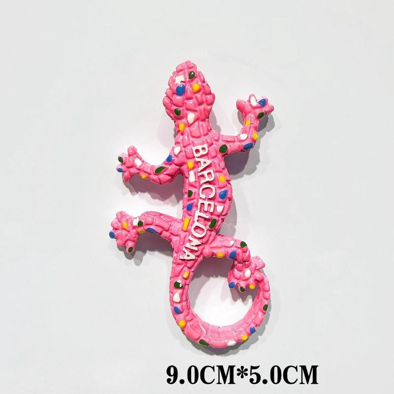 Spain Fridge Stickers Barcelona Travel Souvenirs Bullfight Mosaic Lizard Santiago De Compostela Fridge Magnets Birthday Gifts