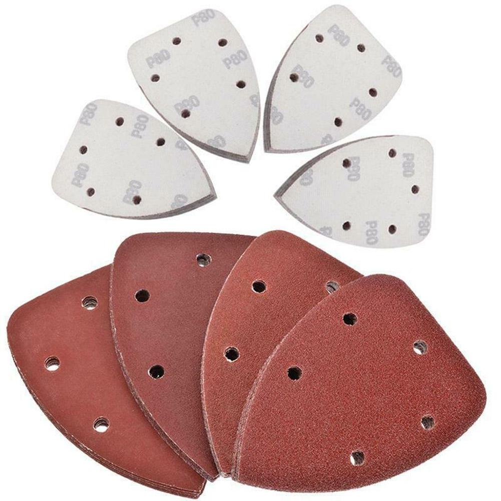 Power Polishing Tool Triangle Sanding Sheets for Wood/Metal/Leather 10PCS
